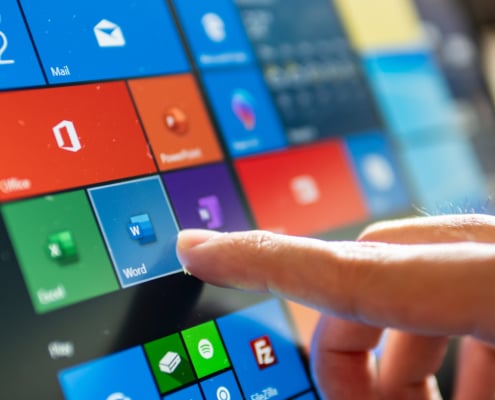 Microsoft 365 touch screen
