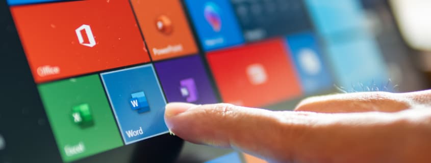 Microsoft 365 touch screen