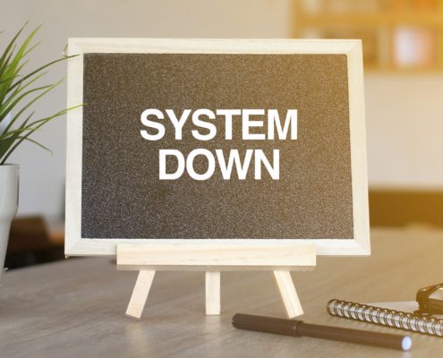 system downtime impact sign