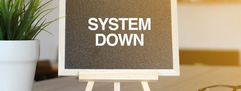 system downtime impact sign