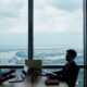 Consultant working in a business building