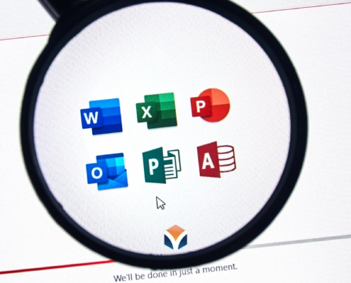 microsoft apps under magnifying glass