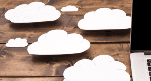cloud computing concept laptop