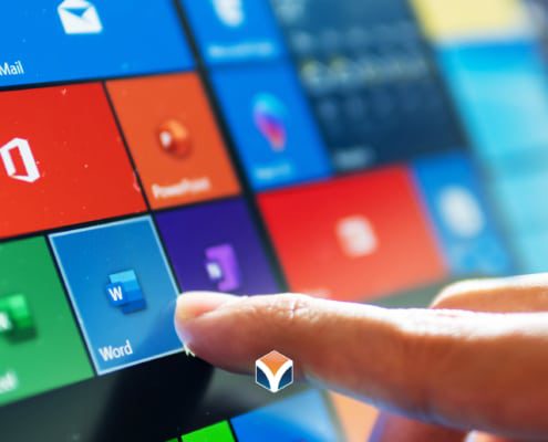 screen with microsoft office apps