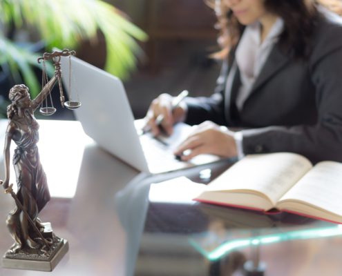 Lawyer In Law Firm Using Timeslips Software