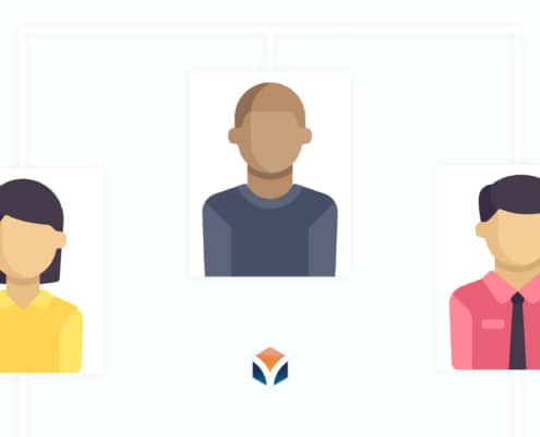 illustration of three employees
