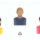 illustration of three employees