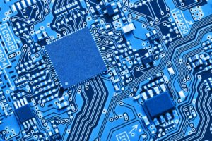 Computer Memory Colored in blue